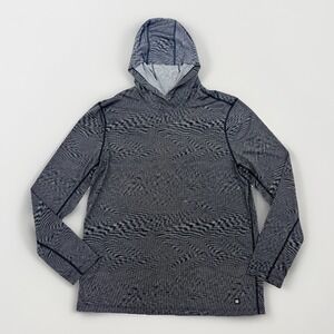 SAXX Pro Multi-Sport Tech Hoodie Mens M Gray Black Lightweight Activewear